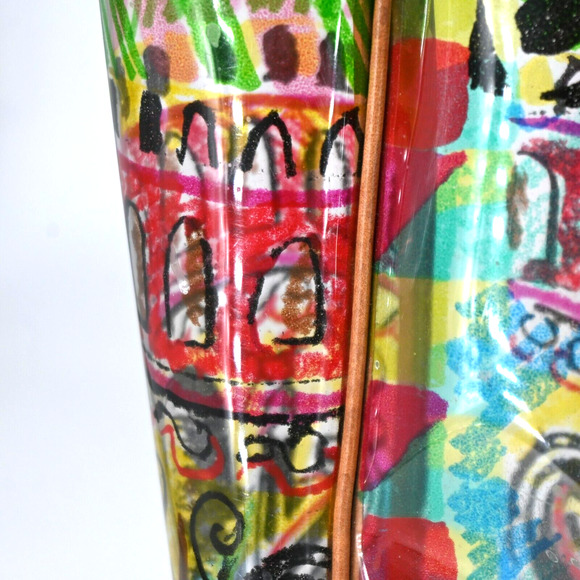 Prada Tote Bag Multicolor PVC Venezia Leather Strap - Picture 7 of 12